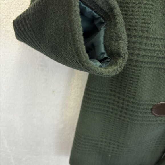 Gray Aspen Soft Toggle Jacket Womens Size 2 Green Fuzzy Lined Coat Holiday EUC - Picture 7 of 12